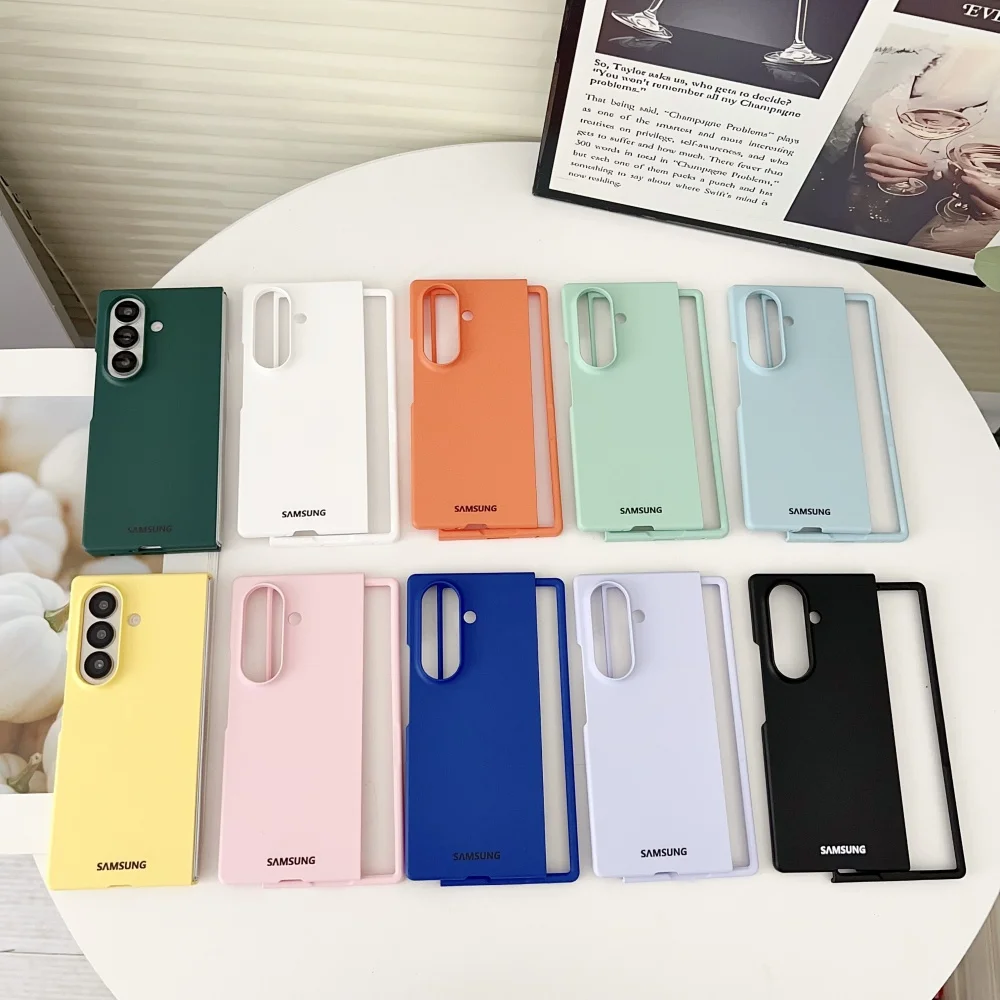 Luxury Ultra-Thin Skin Feel Shockproof Foldable Phone Case - Candy Color Anti-Drop Bumper Cover
