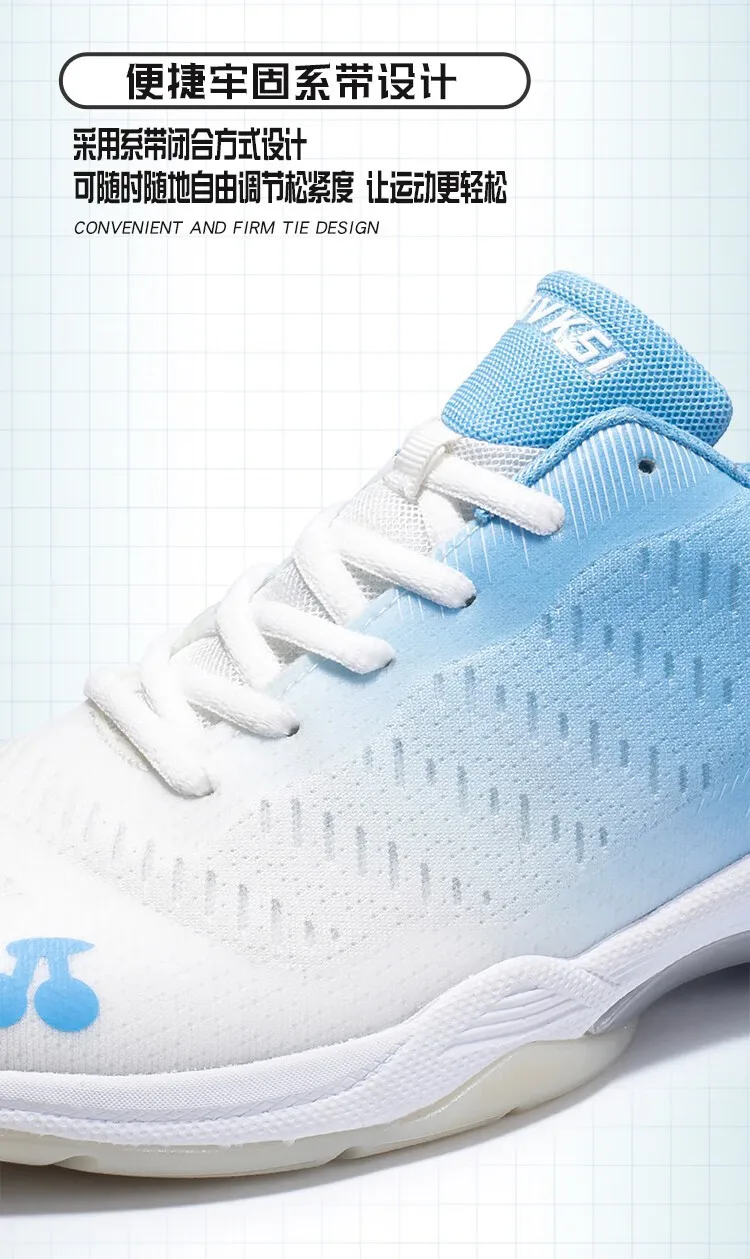 Description Picture 6 of itemMen Professional Badminton Shoes Couple Gym Walking Sneakers Men Volleyball Shoes Mesh Breathable Sport Tennis Shoes Size 35-46