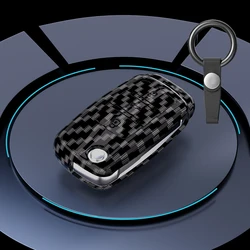Premium Carbon Fiber Car Key Case Cover - Sleek and Durable Design (Carbon set)