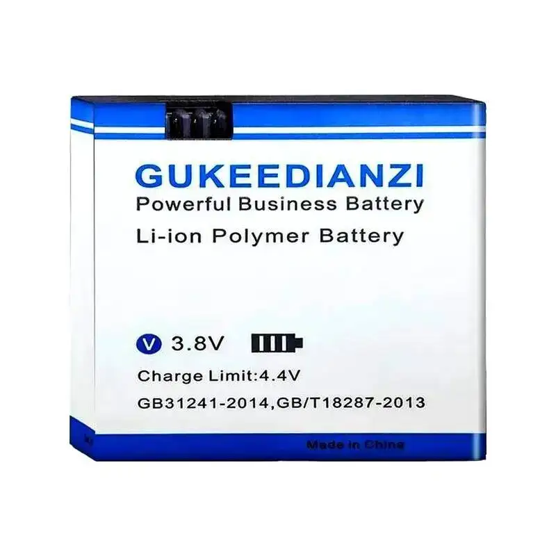 Batterie longue durée 2000mAh RLDC01FM pour Xiaomi Mijia Action Mini Camera, montrant l'étiquette de capacité et le logo.