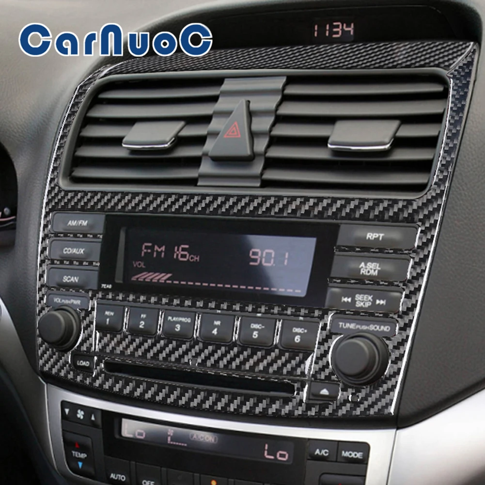 

Car Carbon Fiber Stickers For Honda Acura TSX 2003-2008 Central Console Button Panel Decorative Cover Trim Interior Accessories