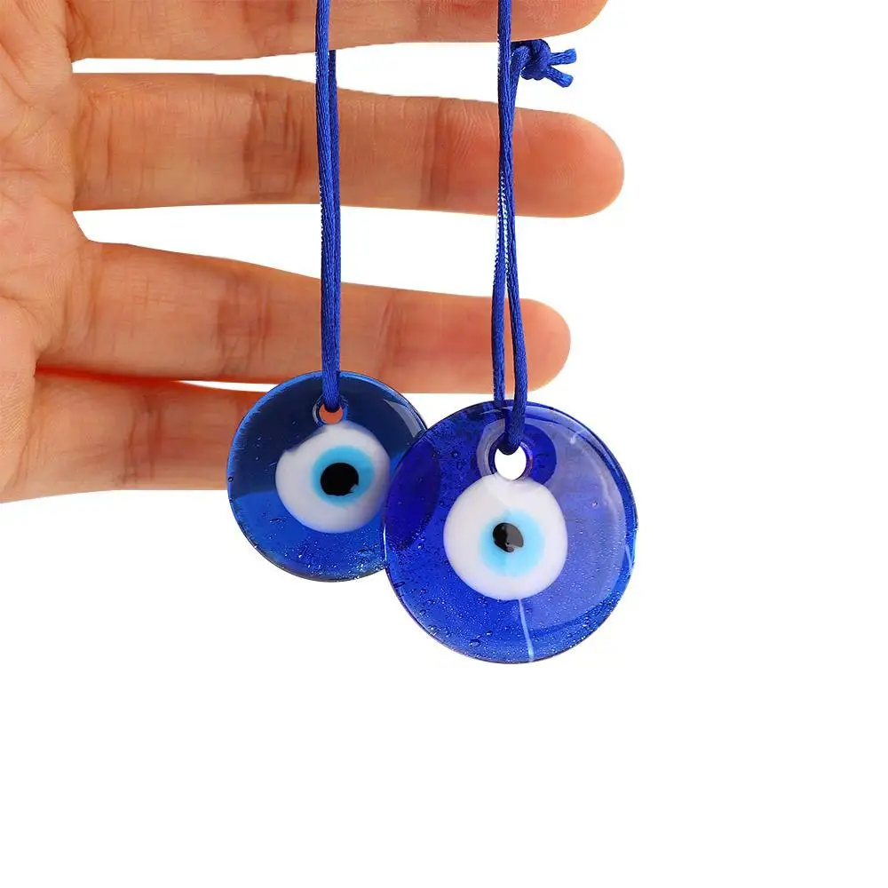 부적 1PC Lampwork 사무실 홈 유리 자동차 블루 터키어 인테리어 장식 부적 자동차 펜던트 자동 장식