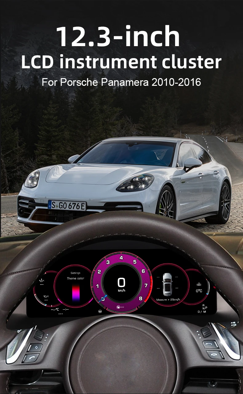 Digital Instrument Cluster For Porsche Panamera 2010-2016 Speedometer,Dashboard,