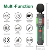 MASTFUYI FY8837 Sound Level Meter Portable Decibel Meter A/C-Weighted Noise Detector 30-130DB Mini Decibel Monitoring Device 2