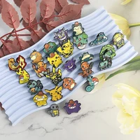 25pcs Pokemon Pikachu Charmander Anime Metal Badge Brooch Pin Cartoon Figure Kids Clothing Accessory Kawaii Cute Jewelry Gift