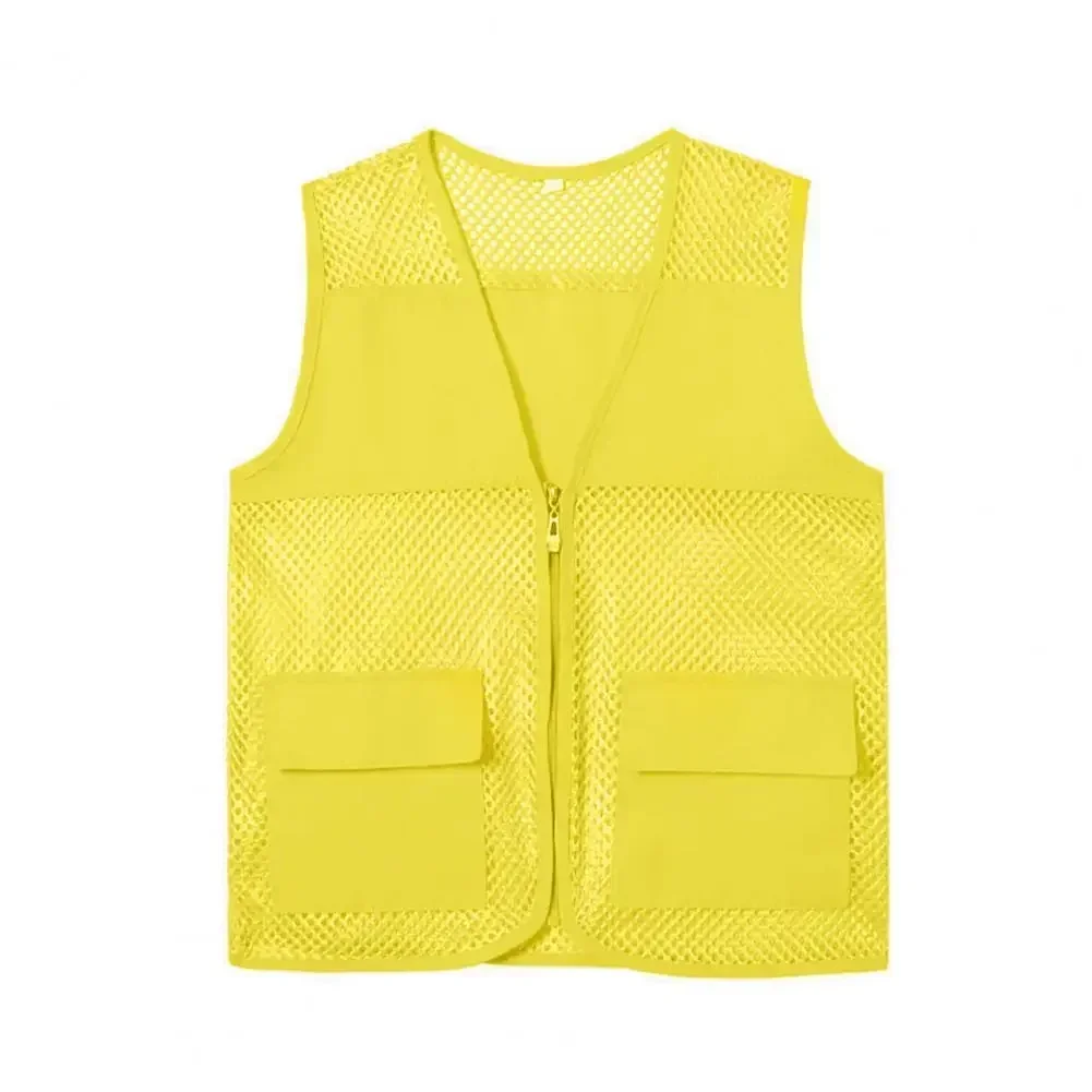 

Railway Uniform Clothes New Bright 2023 Workshop Breathable Multi-pocket Work Safety Miners Coal Vest Color