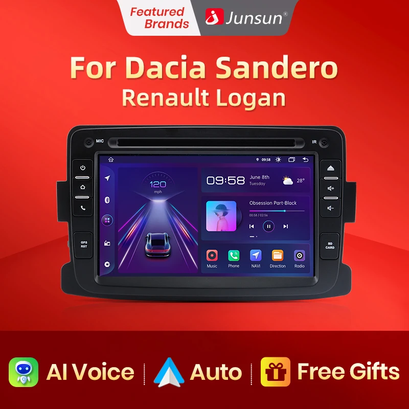 Junsun V1 Android Autoradio for Renault Dacia Car Radio Multimedia Carplay  Bluetooth 7 Inch Touch Screen DVD Player _ - AliExpress Mobile