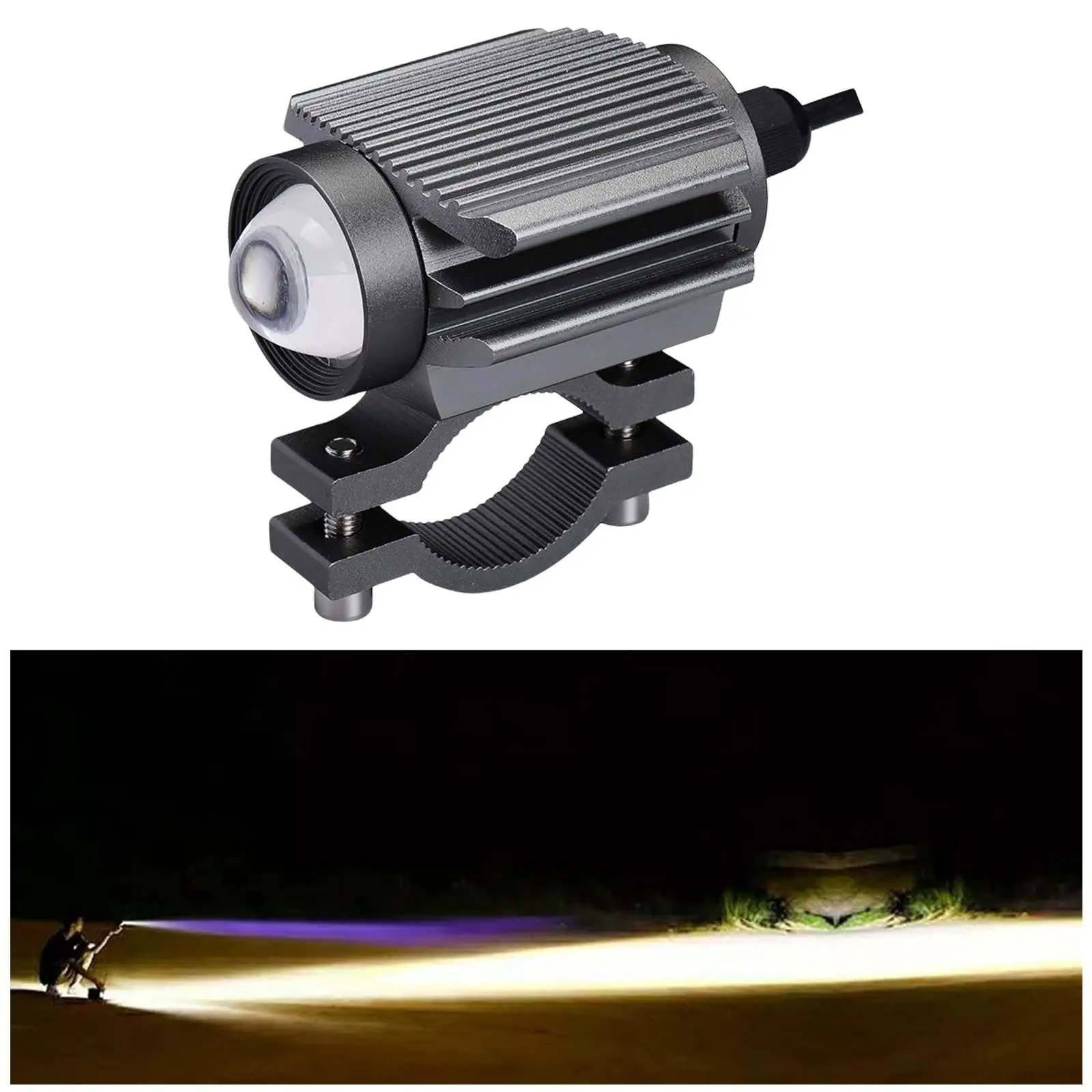 Motorcycle Led Projector Lens High Low Beam Auxiliary Front 2500lm Passing Lamps Headlamp Fog