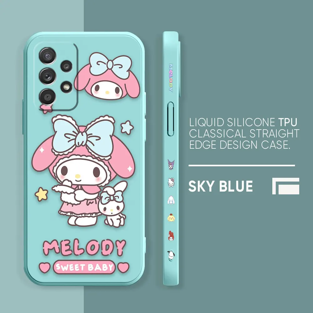 thumbnail image 1 of Case For Samsung Galaxy A91 A73 A72 A71 A53 A52 A51 A42 A33 AO3S 4G 5G Simple Liquid silicone Case Cartoon My Melody, 1 of 5