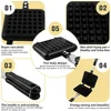 Non-Stick Waffle Maker Mold Gas Pan Cake Oven Breakfast Bakeware 5