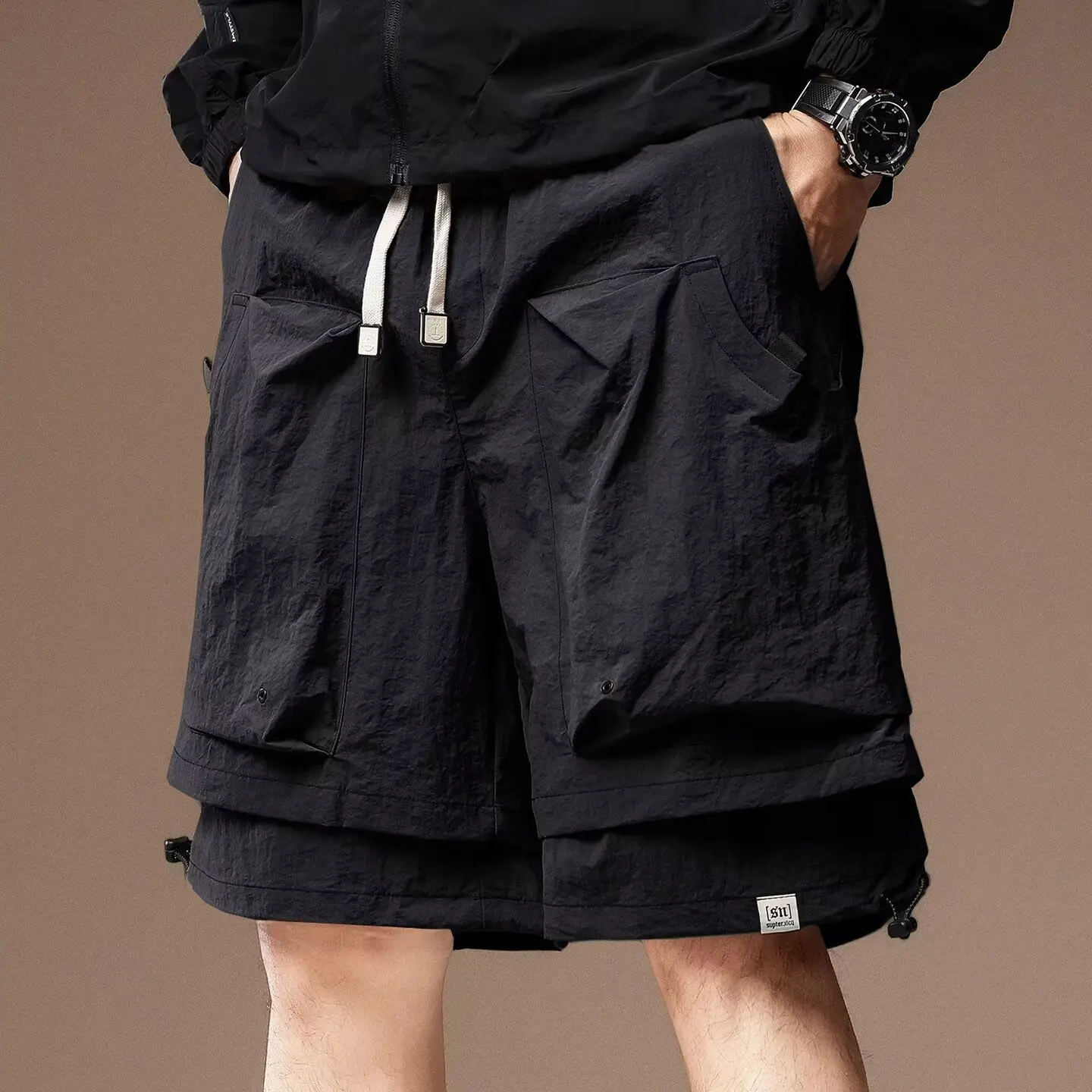 2025 New Men's Green Cargo Shorts Summer American Style Sports Sweatpants M-4XL Fashionable Men's Clothing Gym Shorts 2025 3