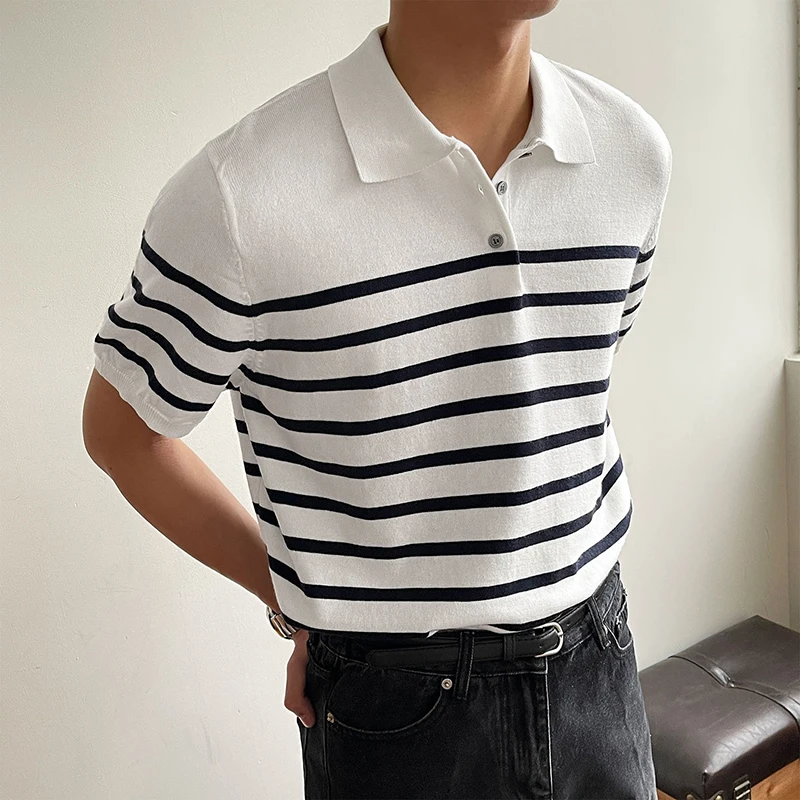 Short-sleeved polo knitted t-shirt main image 1