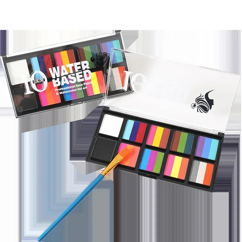 Body Face Paint Kit Fluorescent Party Halloween Eye Make Up Party Kids Face Shied UV Glow Paint Kit Cosplay Makeup 2