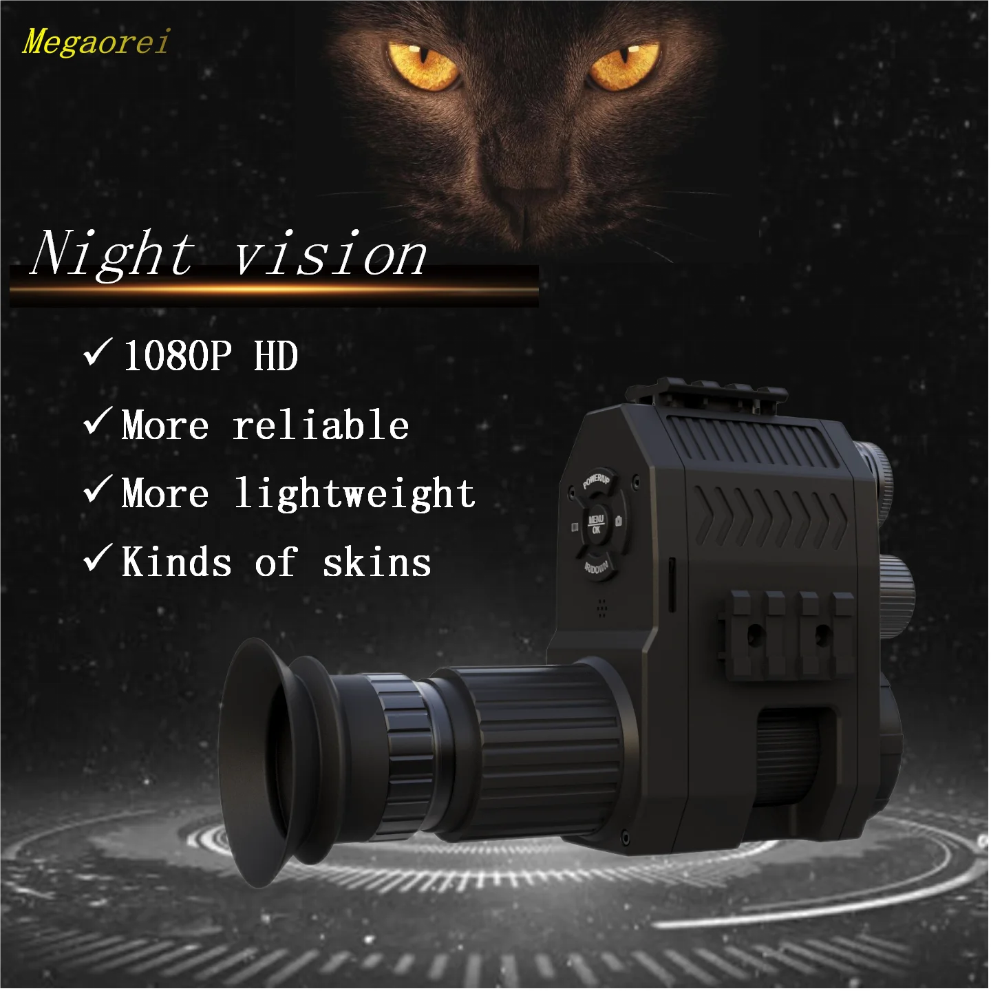 

NK007 New megaorei laser infrared night vision for hunting with 1080P screen and monocular lens