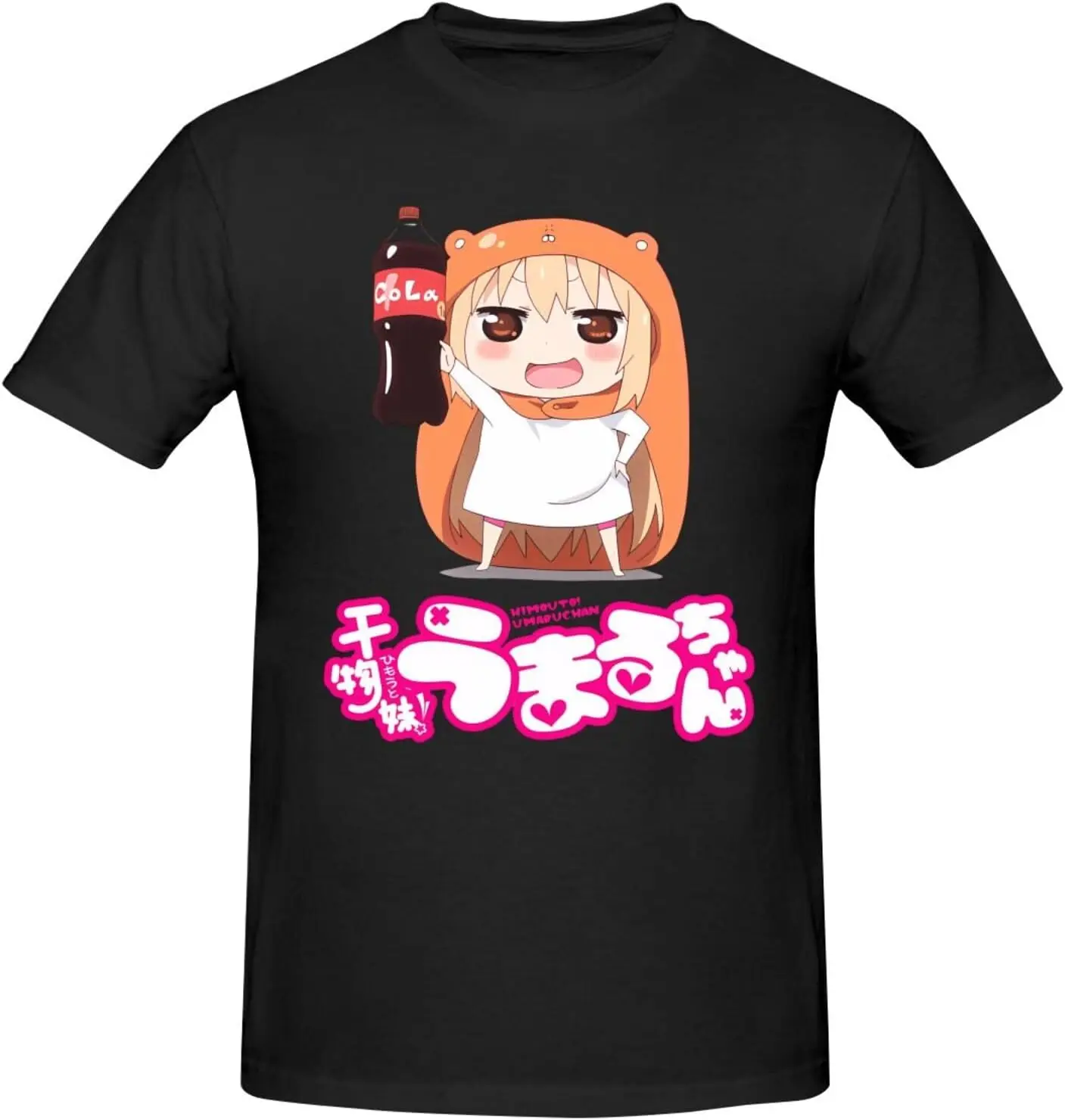 

Himouto Anime Umaru-Chan Shirt Men's Fashion Personalised Crew Neck Short Sleeve T Shirt Black