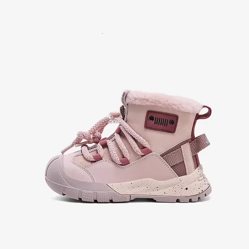 2025 Children Short Boots for Girls Boys Winter New Fashion Korean Style Soft Sole Anti-slippery Versatile Keep Warm Plush Shoes