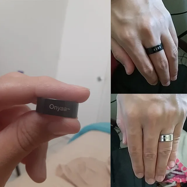 Bague lisse personnalisée en acier inoxydable, couleur argent, 6/8mm, pour femmes et hommes, gravure personnalisée du nom, Logo, amoureux, Couple, bijoux de charme, cadeau