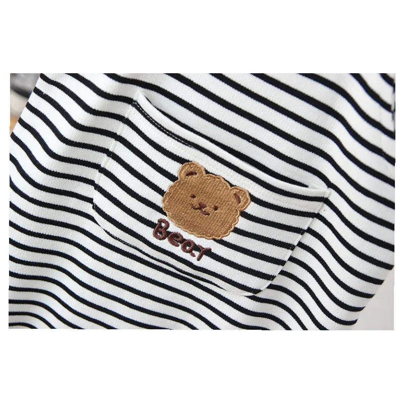 Cute Stripe Bear Baby Boys Trousers