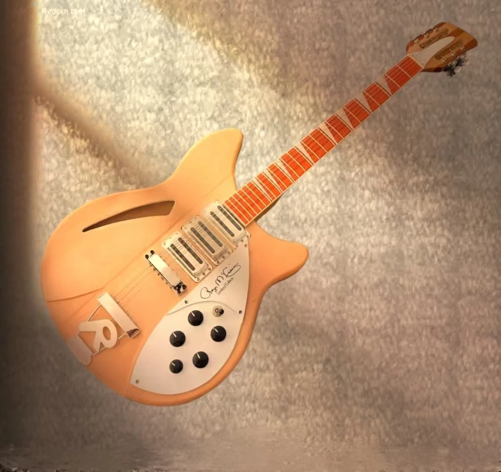 

12-струнная электрическая гитара Rickenback из натурального дерева, полуполая, ограниченный выпуск