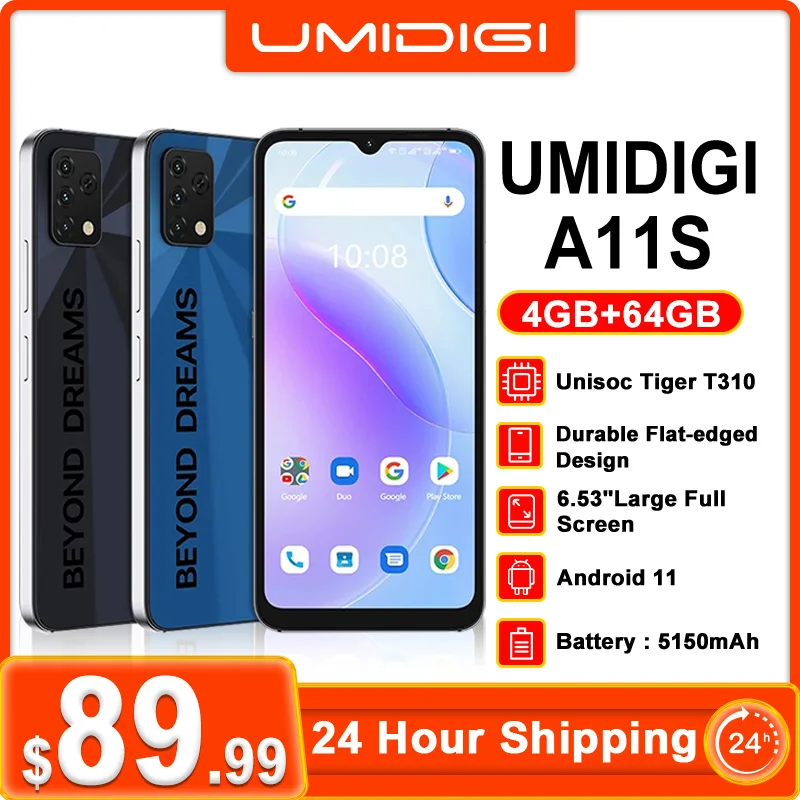 Смартфон UMIDIGI A11S 4 + 32/64 ГБ 6 53 дюйма 5150 мАч тройная камера 16 МП | Мобильные телефоны и