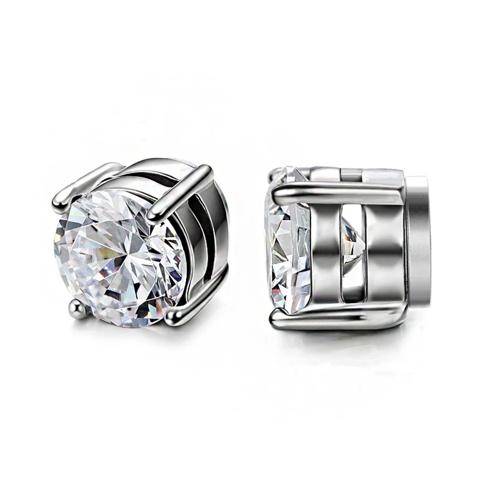 1PC Crystal Magnetic Ear Stud Clip Earrings for Men And Women stud earrings ear clip earrings clip earrings ear clip magnetic earrings