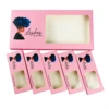 Foxyfox Wholesale Paper Eyelash Package Box Mink Lash Boxes Packaging Sets Custom Brand Logo 10mm-25mm Mink Eye-lashes Case Bulk 6