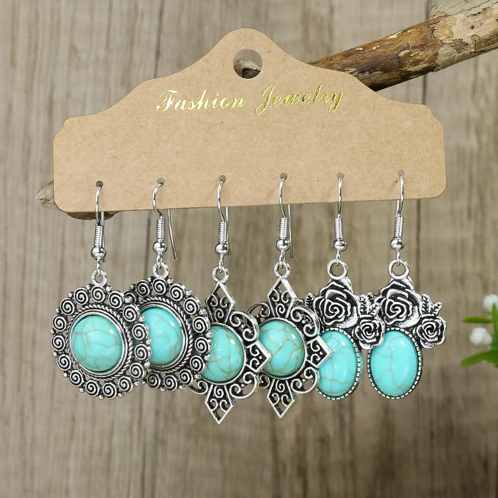 Set De Bijoux Ethnique En Argent Et Bois - Boucles D'Oreilles & Pendentif, Occasion