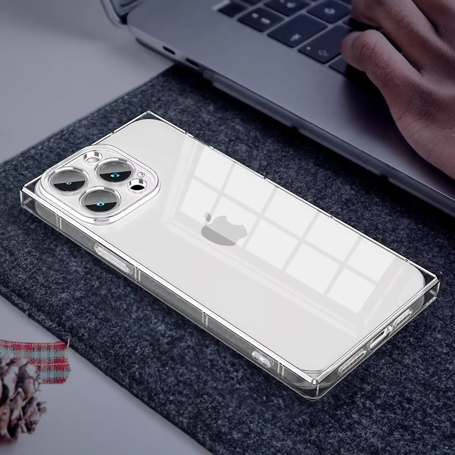 Square Transparent Phone Case - Sleek and Durable Protective Cover