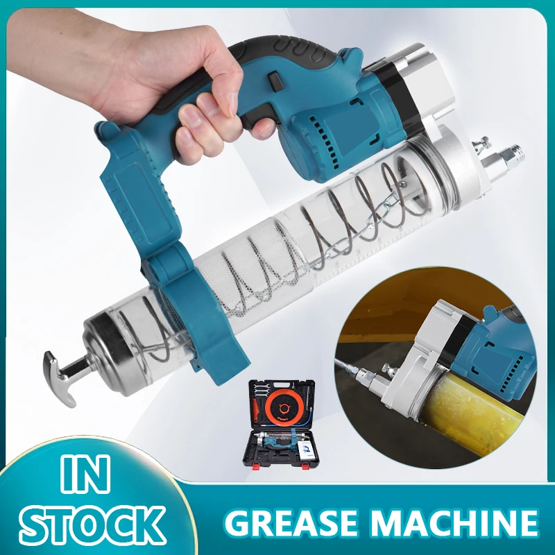 

10000PSL 689Bar Electric Grease Gun High Pressure Explosion-proof PC Labor-saving Large Capacity For Makita 18v Battery