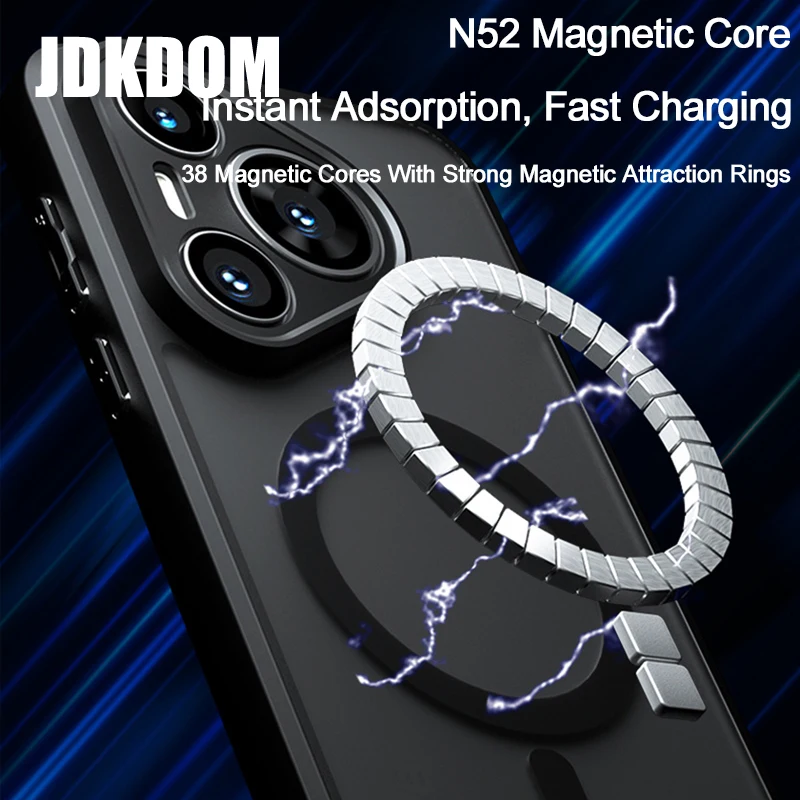 Magnetic Matte Shockproof Armor Case - Durable Protective Cover by JDKDOM