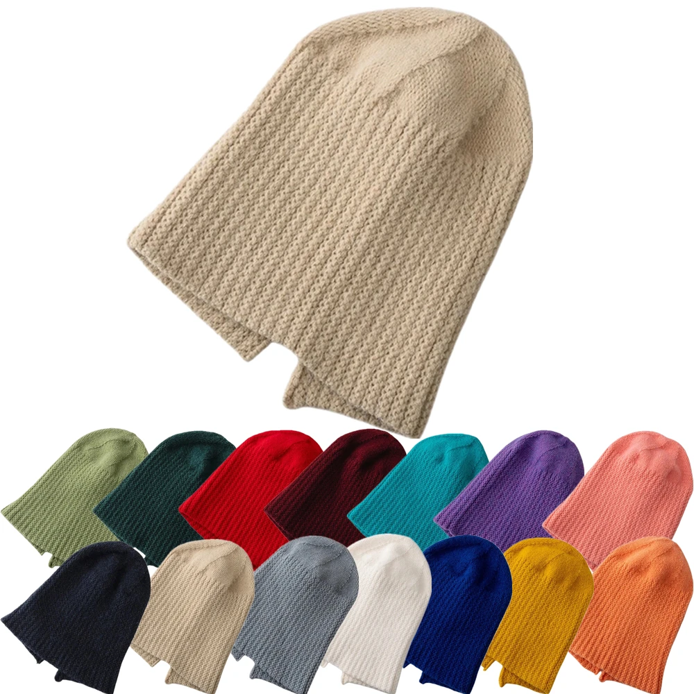 Hot Sale Women Hat Kpop Style Autumn And Winter Hat Soft Beanie Hats For Women Leisure Back Split Teens Ponytail Knitted Cap