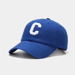 Fashion Paris Show Letter C Baseball Cap Women Summer Spring Snapback Hat Unisex Casual Sun Protection Hat Solid Black White Hat