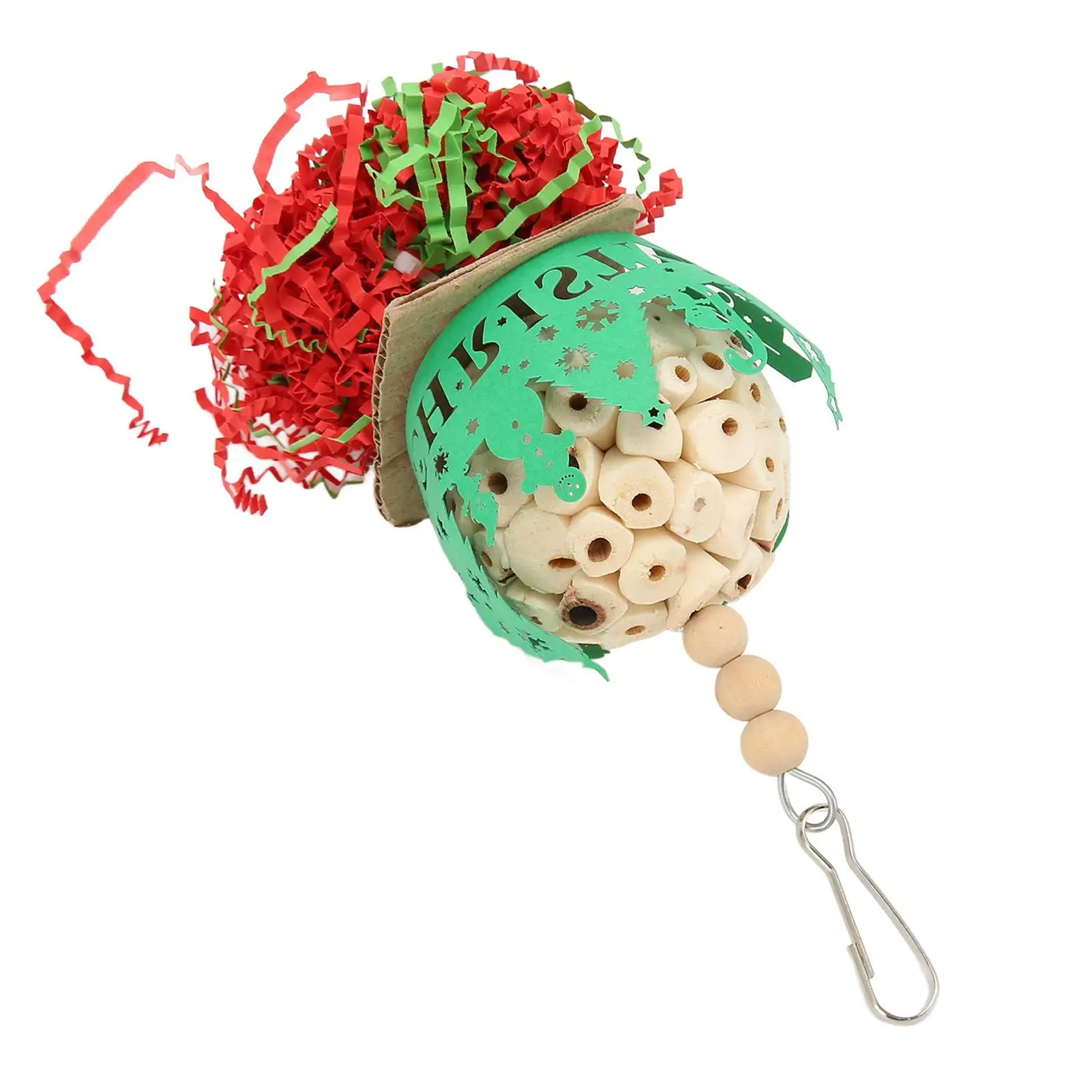 Brightly Colored Sola Balls for Cockatiels-Safe Foraging Shredding Toys for Bird Cages, Perfect Christmas Decor!