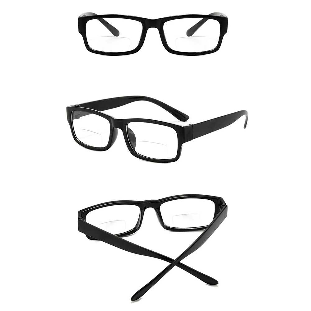 Progressive Multifocal Reading Glasses Black Frame Classic Men Smart Adjustment Focus Reading Glasses Far & Near Reading Glasses