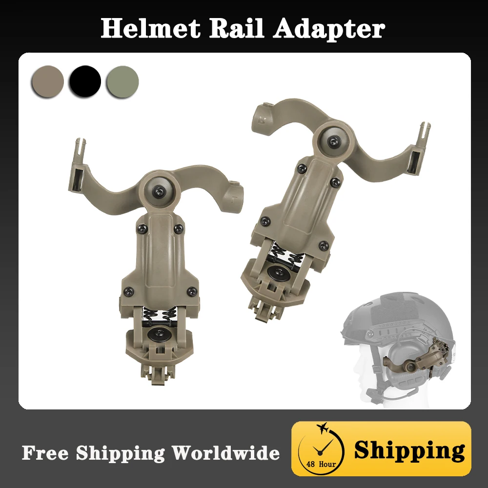 Tactical Helmet ARC Rail Adaptor Bracket Kit，Multi-Angle Rotating ，Fit for EARMOR M31,M32,M32H/HD-19 Series of Tactical Headset