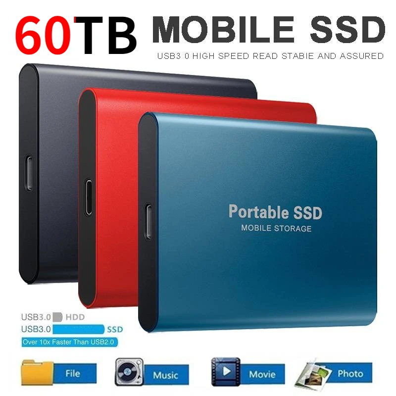 USB 3.0 High Speed Portable External Mobile Hard Drive 2TB 4TB 8TB 16TB