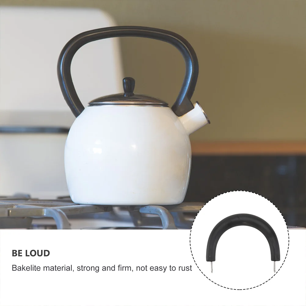 1pcs Kettle Handle Teapot Grip Bakelite Material Wear Resistant Compact Size Replaceable Ergonomic Kitchen Cookware Parts