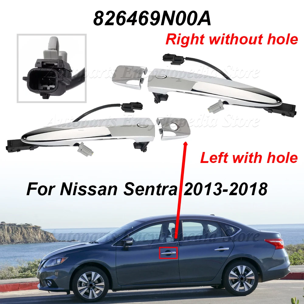 닛산 Sentra 2013-2018 806469N00A Murano Maxima 2009-2014 826469N00A 용 왼쪽 오른쪽 자동차 앞 외부 도어 핸들