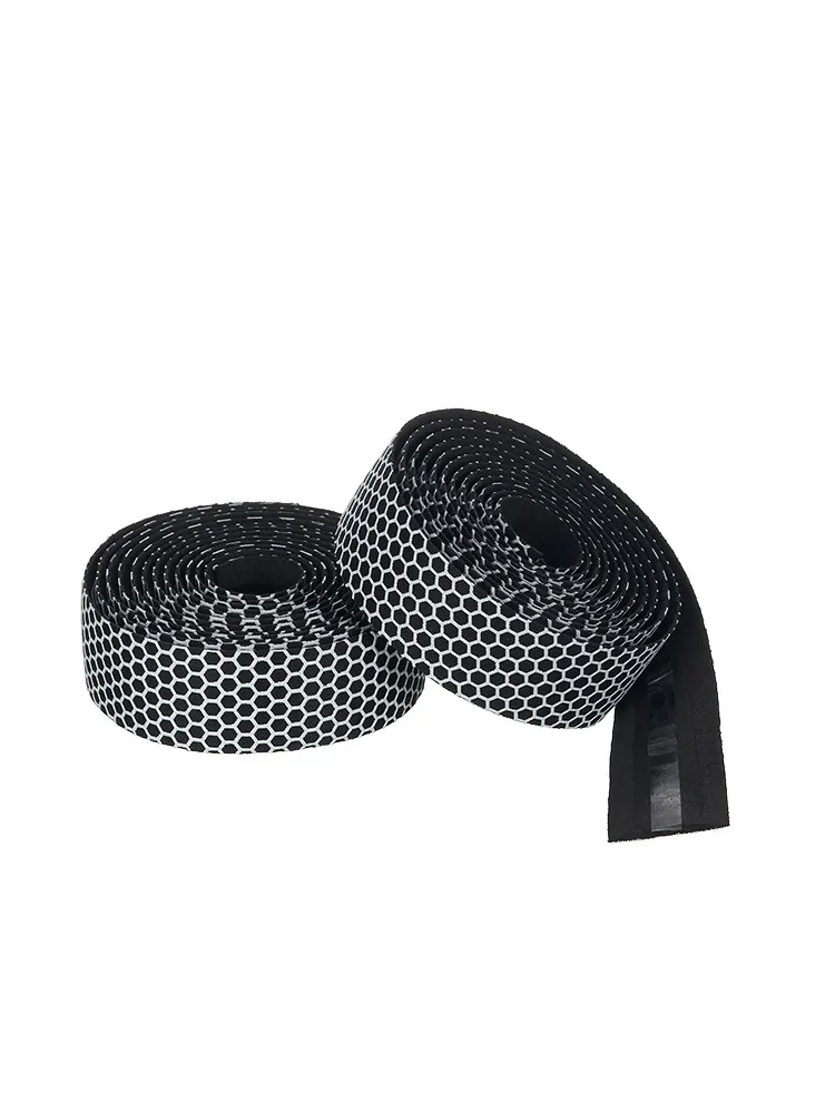 Handlebar Tape Cycling Road Bike Handlebar Tape Leather Handle Bar Grip Wrap Comfort Non Slip Breathable Anti Shock Bar End Plug