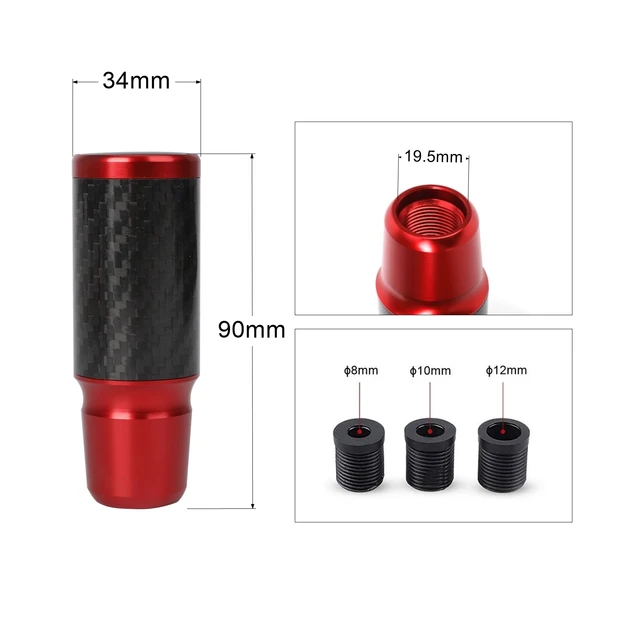 Manual Transmission Shift Knob Car Gear Shift Knob - Red And Navy Blue, Universal Fit At U20b9 325/piece In New Delhi Auto Shift Knob With Button - Foto 1