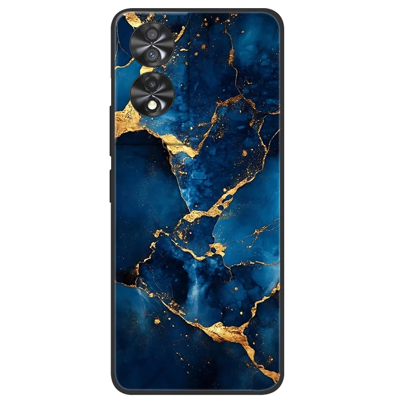 Elegant Marble Soft Matte Silicone Phone Case - Full Coverage Design, 6.78''