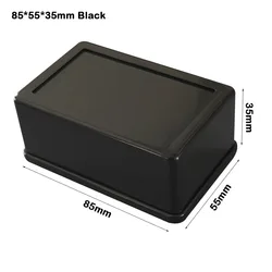 Universal Waterproof ABS Plastic Enclosure Box - Durable Storage Case for Electronics and Instruments (White/Black) (85 - 55 - 35mm Black)