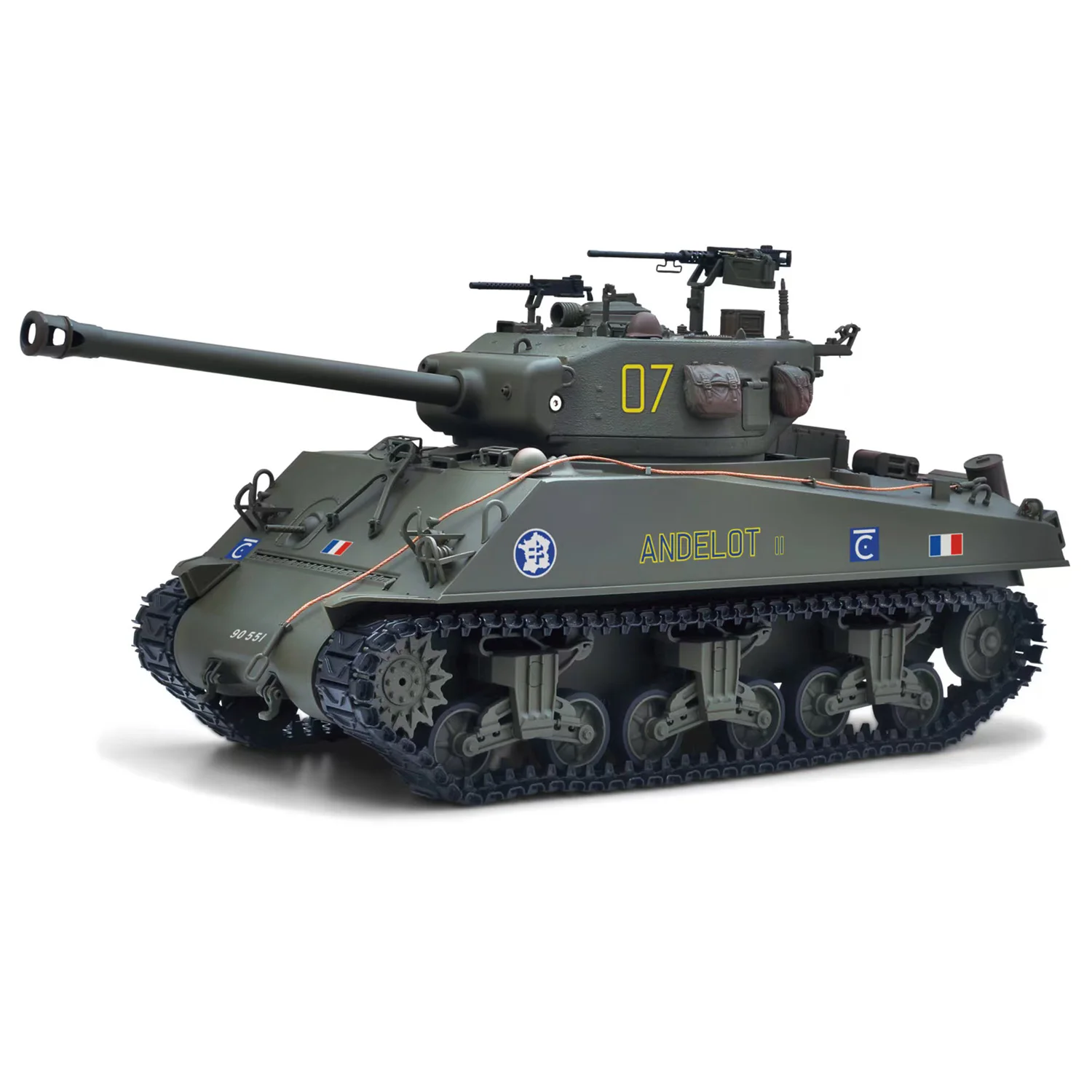 Robot Tank RC télécommandé 2.4GHz avec sa télécommande, prêt pour des batailles endiablées.