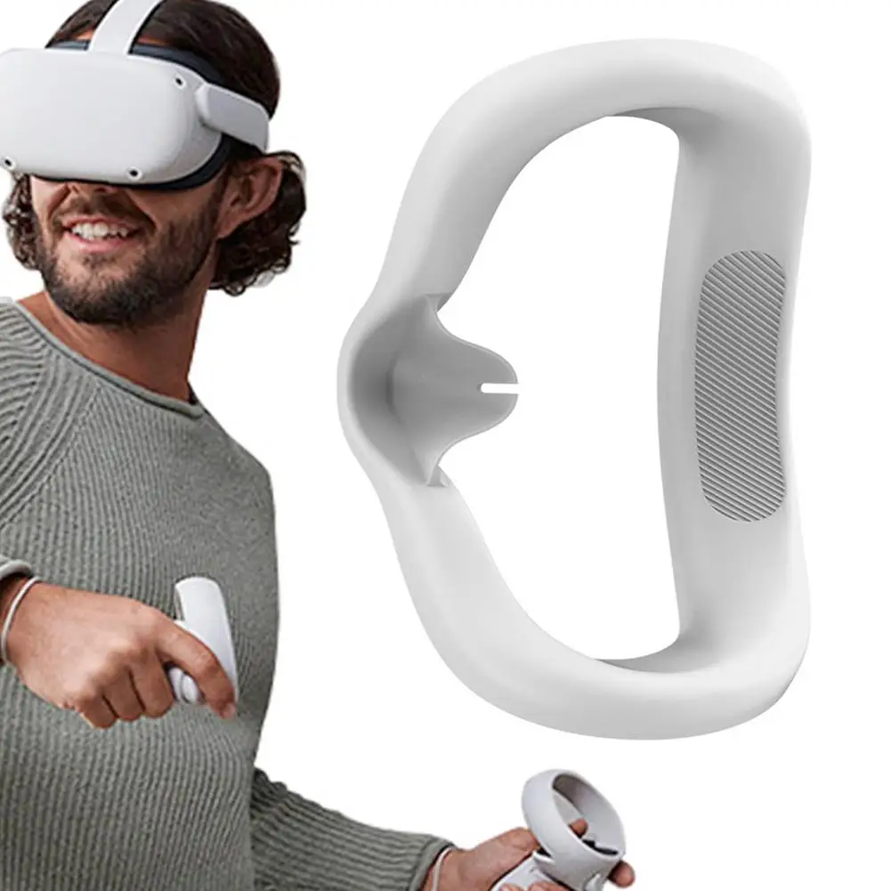 For Meta Oculus Quest 2 VR Silicone Face Cover Eye Pad Anti-Sweat Prevent Light Leakage Washable For Oculus Quest 2 Accessories