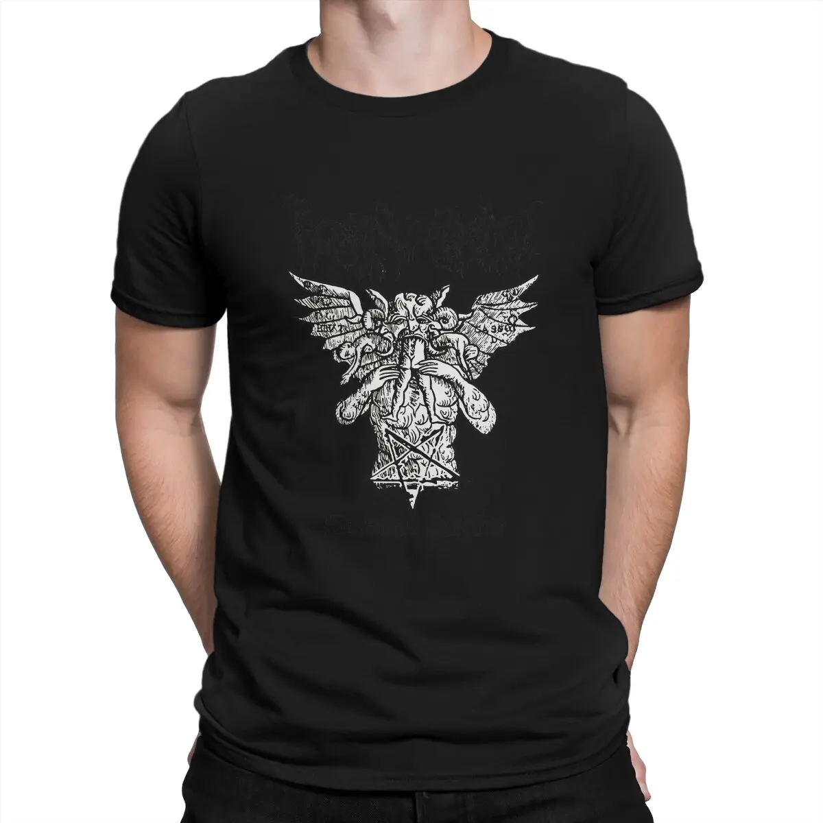 thumbnail image 1 of Camisetas vintage de banda de rock para hombre, camiseta de algodón de cuello redondo, camiseta de manga corta de Rotting Christ, idea de regalo, ropa, 1 of 7
