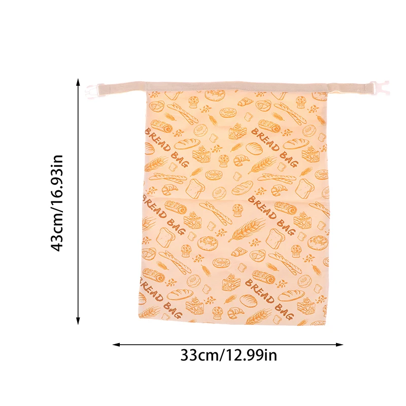 Eco-Friendly Reusable Beeswax Linen Bread Bag for Homemade Bread Storage