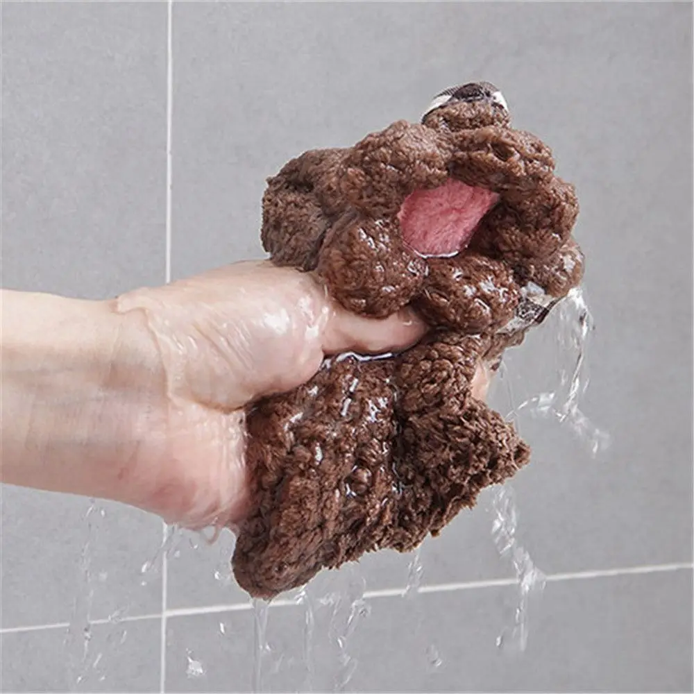 Hand Towels Hangable Absorbent Cartoon Little Flower Kitchen Bathroom Cleaning