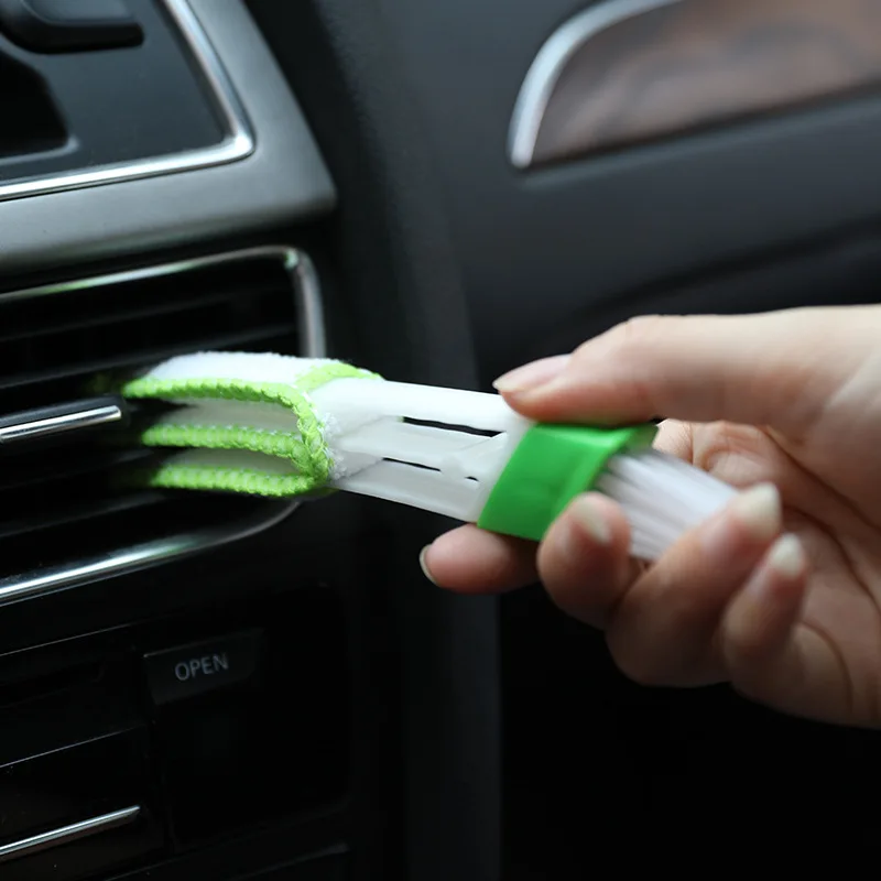 Car Interior Cleaning Brush Air Conditioner Cleaning Tools Air Outlet Dust Removal Soft Brush Double-ended Auto Duster Cleaner car duster