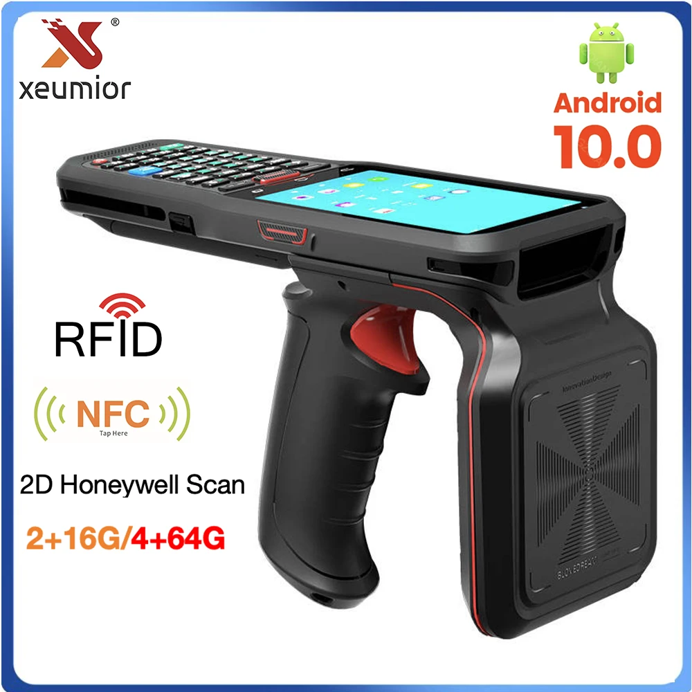 

Full Keyboard Inventory Handheld Data Collector Terminal Portable Mobile Industrial RFID UHF Reader PDA Barcode Scanner DT41U