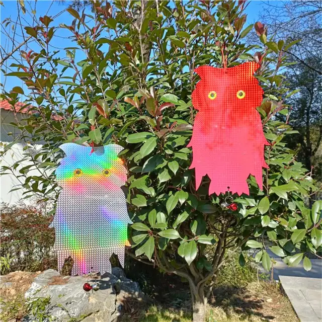 Flash Reflective Baglyok Madárgátló Reflektív Matrica Madárcsökkentő Szalagvezérlő Ijesztő Eszköz Madár Általi Pótlólagos Kétoldalas Megvastagodott - Image 3
